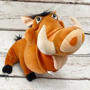 DISNEY Vintage 1990s Lion King Pumba Talking Plush 14"